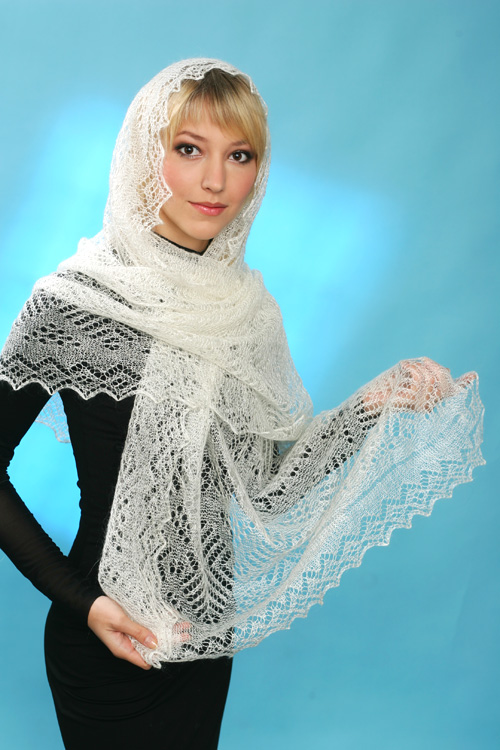 Пуховый палантин (шарф) 170х60 см магазин Orenpyh.ru